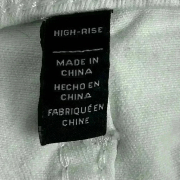 White House Black Market High-Rise Straight Leg Jeans Size 12 White Denim - Picture 6 of 9